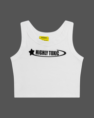 HIGHLY TOXIC CROP TOP White