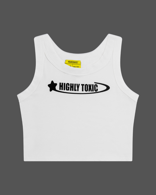 HIGHLY TOXIC CROP TOP White